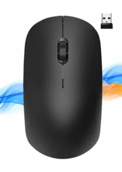Ergonomik Tasarım Kablosuz Siyah Mouse Hassas Uzun Ömürlü