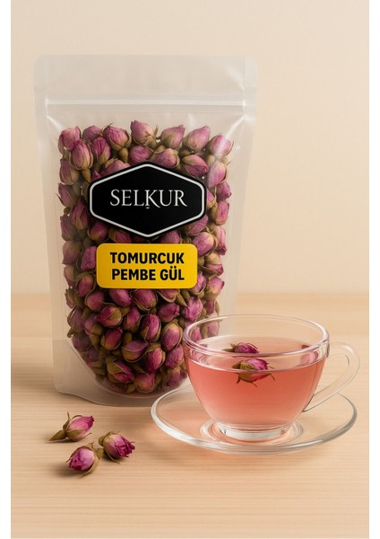 Tomurcuk Gül Kurusu Pembe 200gr (Elenmiş, Katkısız, Kokulu)