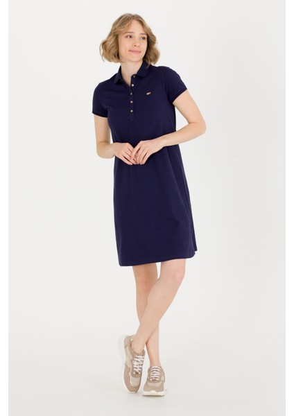 Kadın Koyu Lacivert Elbise (Örme) 50269546-VR100