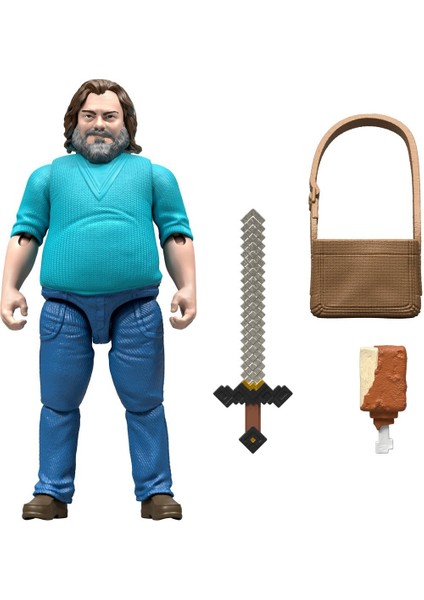 Minecraft Movie Steve 12,5 cm Figür ve Aksesuarlar – Mattel Lisanslı