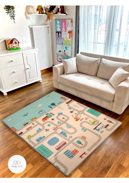 Road Prızma Katlanabilir Çift Taraflı Oyun Matı 120X180X1CM modelleri