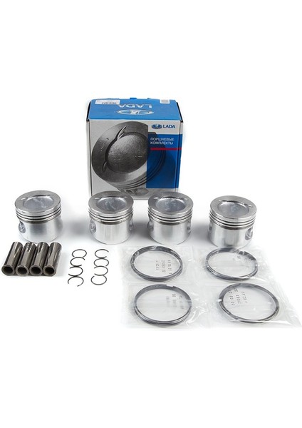 Lada Niva 4x4, VAZ-21213 Std 1.7 Piston Seti (Pistonlar + Pimler + Piston Segmanları), Piston Ölçü= 82,0 Tkm Orj Avtovaz 21213100401567