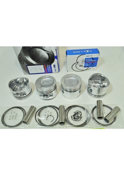 Lada Niva 4x4, VAZ-21213 Std 1.7 Piston Seti (Pistonlar + Pimler + Piston Segmanları), Piston Ölçü= 82,0 Tkm Orj Avtovaz 21213100401567 modelleri