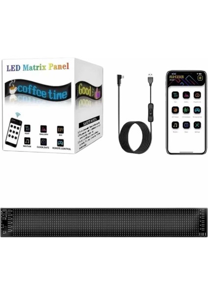 LED Ekran Matrix Panel Dijital Araba Yazısı Rgb 16X64