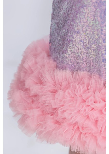 Pul Payet Ipestos Tütü Kız Çocuk Abiye Elbise Özel Günler İçin Slim Kalıp indirimleri