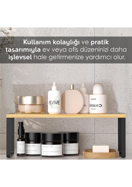 Bambu Organizer Mutfak Rafı - Tezgah Üstü Çok Amaçlı Düzenleyici Baharatlık Standı Dekoratif Raf modelleri