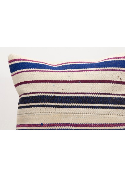 El Yapımı Kilimden Yapılmış Vintage Kırlent Kılıfı, Yün, 50X50 cm