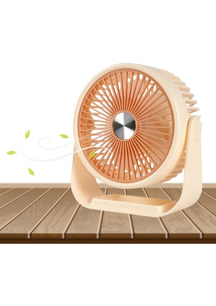 Portatif Masaüstü Şarjlı 360° Dönen Vantilatör Mini Fan Şarjlı Soğutucu 3 Kademe 1200 Mah Klima