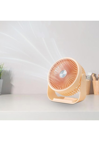 Portatif Masaüstü Şarjlı 360° Dönen Vantilatör Mini Fan Şarjlı Soğutucu 3 Kademe 1200 Mah Klima