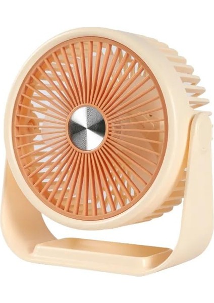Portatif Masaüstü Şarjlı 360° Dönen Vantilatör Mini Fan Şarjlı Soğutucu 3 Kademe 1200 Mah Klima