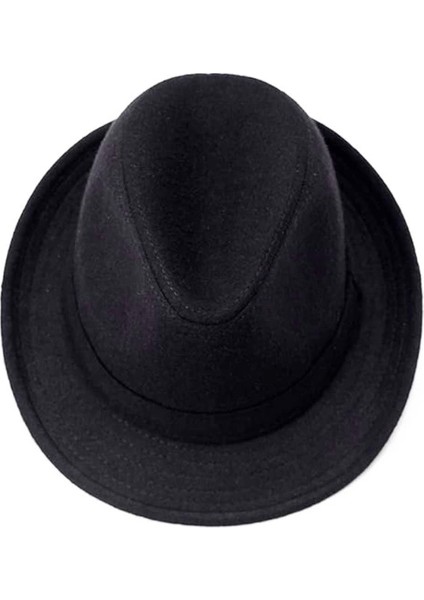 Çocuk Boy Siyah Kumaş Fötr Şapka Gösteri Şapkası Michael Jackson Şapkası 54 No fiyatları