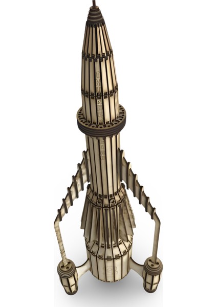Thunderbird 3 Uzay Aracı Maketi - 373 Parça Ahşap 3D Puzzle - Tb3 Ssto Roket Modeli fırsatları