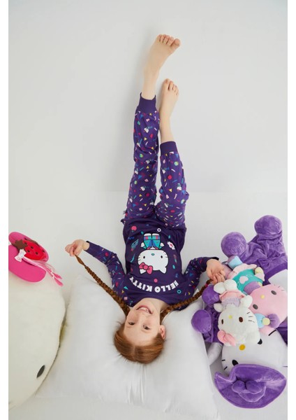 Kız Çocuk Kız Uzun Kol 100% Pamuklu Pijama Takımı