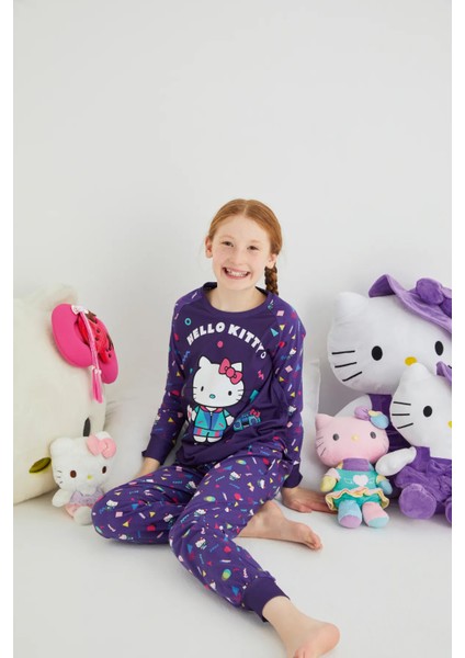 Kız Çocuk Kız Uzun Kol 100% Pamuklu Pijama Takımı