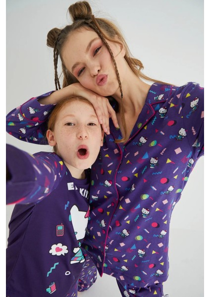 Kız Çocuk Kız Uzun Kol 100% Pamuklu Pijama Takımı