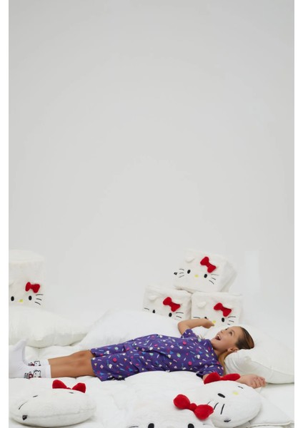 Kız Çocuk Kısa Kollu Şortlu Pamuklu Pijama Takımı