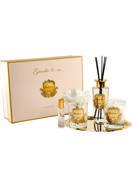 Guerlieandco. Luxury Gold Set Beyaz Gül