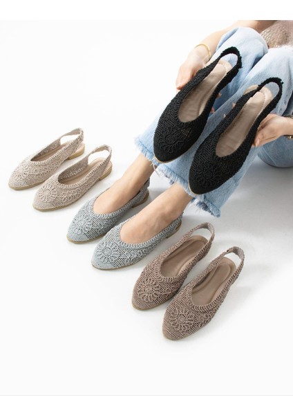 Kadın Yazlık Arka Açık Babet Nefes Alabilen Örgü Hasır Ayakkabı fırsatları