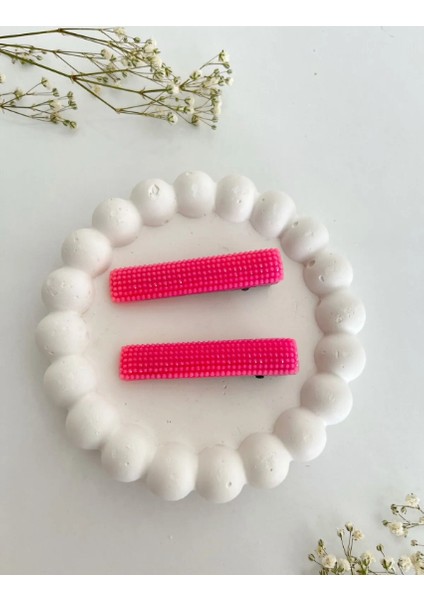 Kadın Pembe Taşlı Toka Seti