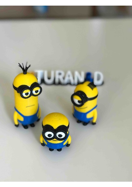 🟡 3D Baskı Minion Figür Seti - 3'lü 🟦 fiyatları