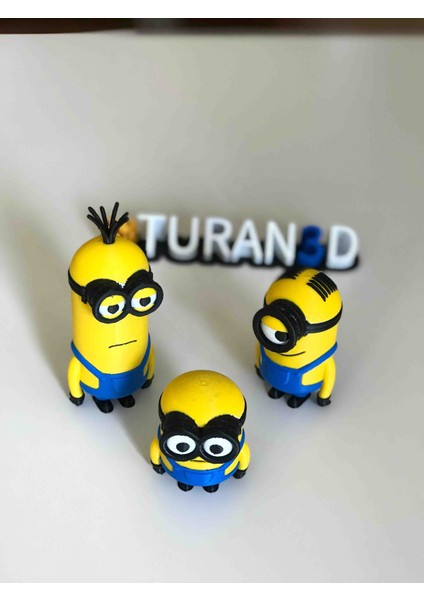 🟡 3D Baskı Minion Figür Seti - 3'lü 🟦 fırsatları
