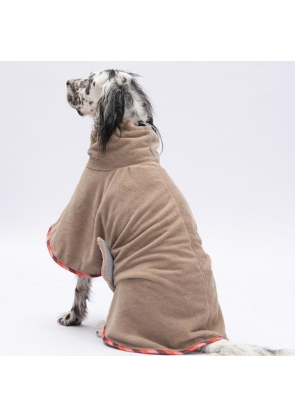 Bej Bogota Köpek Bornozu-Köpek Kurulama Havlusu- Kedi Köpek Kıyafeti modelleri