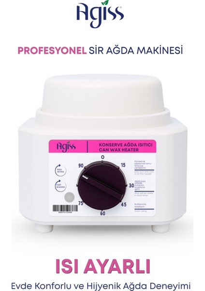 Sir Ağda Makinesi + 2 Adet Hassas Ciltler Için Boncuk Soyulabilir Inci El Ağda + Spatula Seti