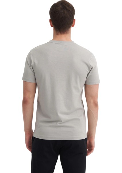 Erkek Bisiklet Yaka Pamuklu Baskılı Tişört 4155 fiyatları