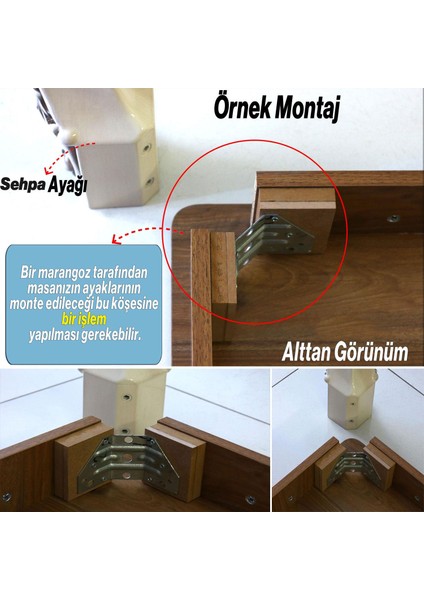 Elips Sehpa Ayağı 42 cm Plastik Antrasit Masa Ayak Mutfak Sehpası Yemek Masası Mobilya Ayakları modelleri