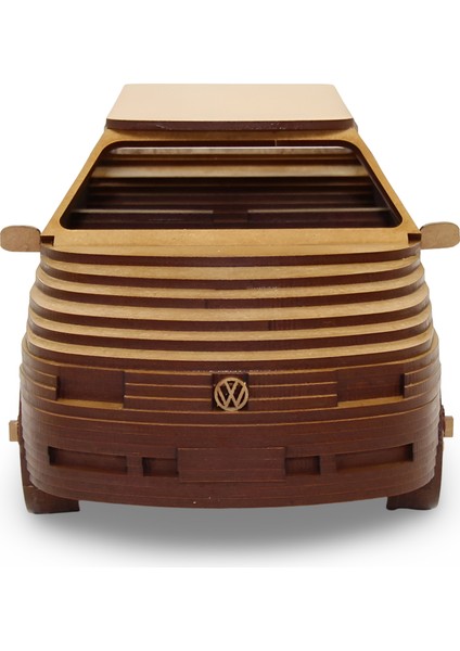 Volkswagen Golf Tarzı Ahşap Maket - 63 Parça 3D Puzzle - Ahşap Golf Otomobil Maketi