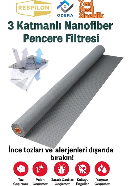 Yeni Nesil Sineklik | Pencere Toz Polen Koku Filtresi | Rulo Sineklik | Respilon Odera Window Air Filter