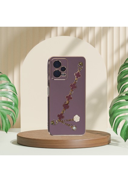 Xiaomi Redmi Note 12 Pro Plus 5g Elçek Şanzelize Kılıf Lila