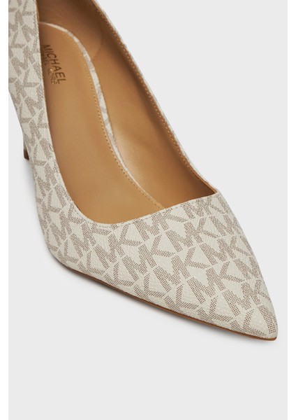 Logolu Sivri Burun Topuklu Ayakkabı 40F2HNMP1B150 Bayan Ayakkabı 40F2HNMP1B 150 fırsatları