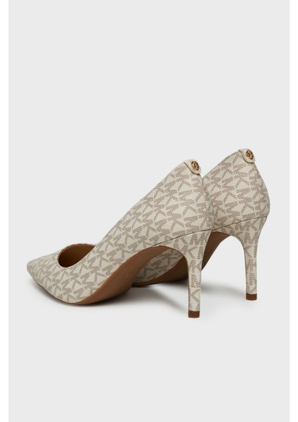 Logolu Sivri Burun Topuklu Ayakkabı 40F2HNMP1B150 Bayan Ayakkabı 40F2HNMP1B 150 indirimleri