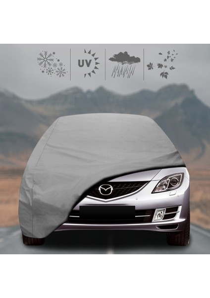 Mazda 6 Hatchback (2007 - 2012) Oto Branda Su Geçirmez Miflonlu Araba Brandası Klipsli Araba Çadırı