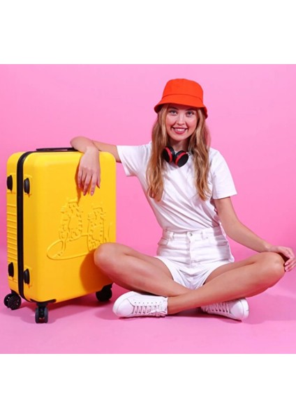 Design Cats Sarı Orta Boy 24" Valiz Koleksiyon 1 Adet modelleri