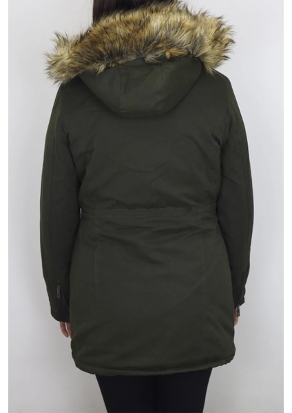 Fistan Store Kadın Hakim Yaka Dar Kalıp Kapüşonlu Çıtçıt Kapamalı Kışlık Keten Kaban fırsatları