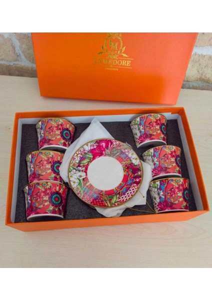 Lilyum Desenli 2'li Çay Fincan 15,5X15,5X7CM Decorative Porselen fiyatları