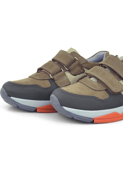 Hakiki Deri Kahverengi Çocuk Sneakers Spor Ayakkabı indirimleri