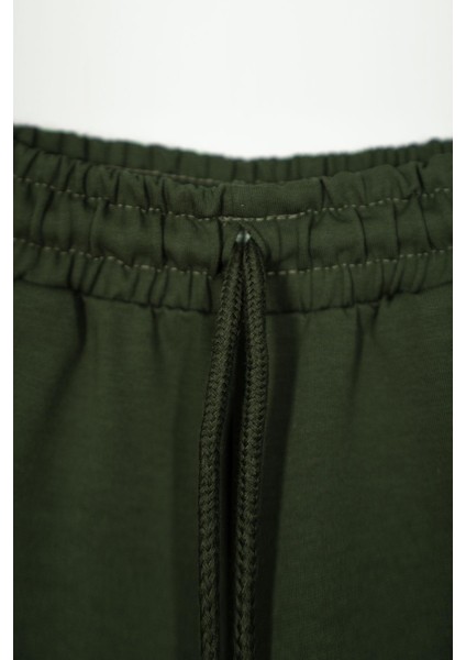 Yazı Baskılı Bağcık Detaylı Haki Renk Erkek Çocuk Kapri fiyatları