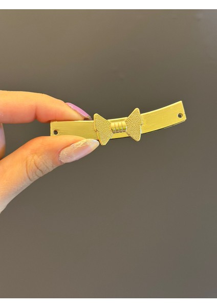 Altın Sarı Fiyonklu Takı Aksesuarı 6x5 cm modelleri