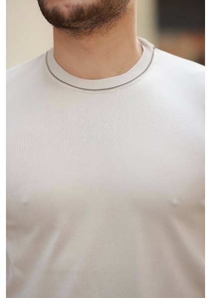 Erkek Bisiklet Yaka Ribanalı Kısa Kollu Tshirt modelleri