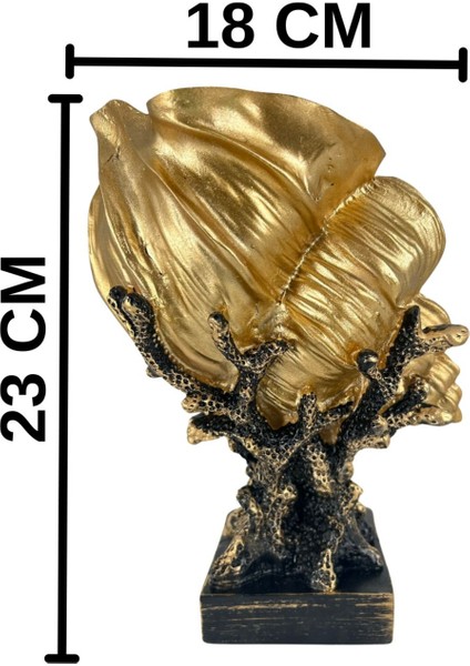 El Yapımı Polyester Gold Kaplama Istiridye Mercan Dekoratif Biblo fiyatları