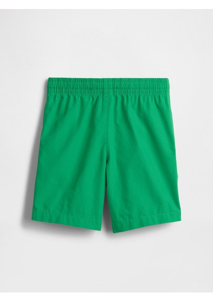 Erkek Bebek Yeşil Poplin Pull-On Şort