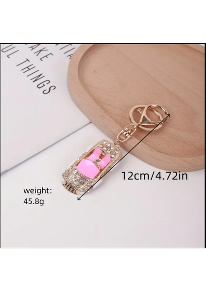 KE222PINK Parıldayan Zarafet Lüks Taşlı Araba Anahtarlık 1 Adet modelleri