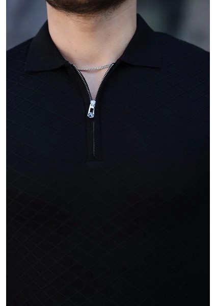 Erkek Viskon Kumaş Polo Yaka Desenli Tişört modelleri