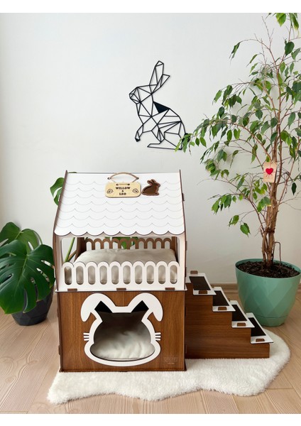 , Ahşap Tavşan Evi, Iki Katlı Tavşan Kalesi, Ekstra Büyük Tavşan Evi Tavşan Mobilyaları, Modern Tavşan Mobilyası, Ahşap Evcil Hayvan Evi, Tavşan Yatağı