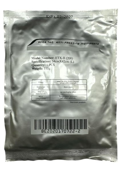 Antifrizli Soğuk Lipoliz Membran Mendili 34*42CM 110GR