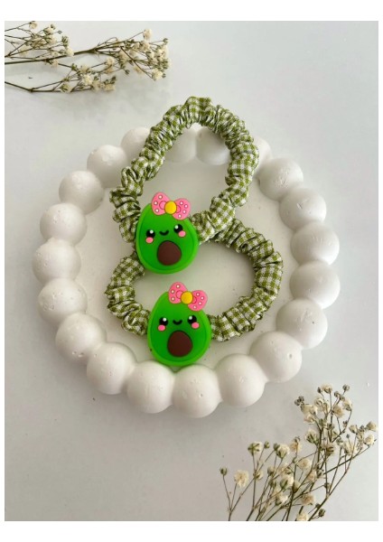 Kız Çocuk Sevimli Avakado Bağlamalı Toka Seti