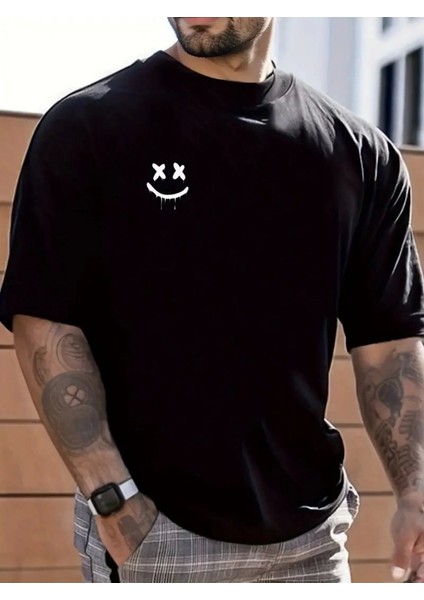 Erkek Kısa Kollu Bisiklet Yaka Baskılı Süprem Bluz modelleri